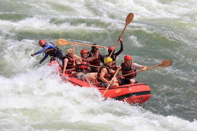 White water rafting in Uganda