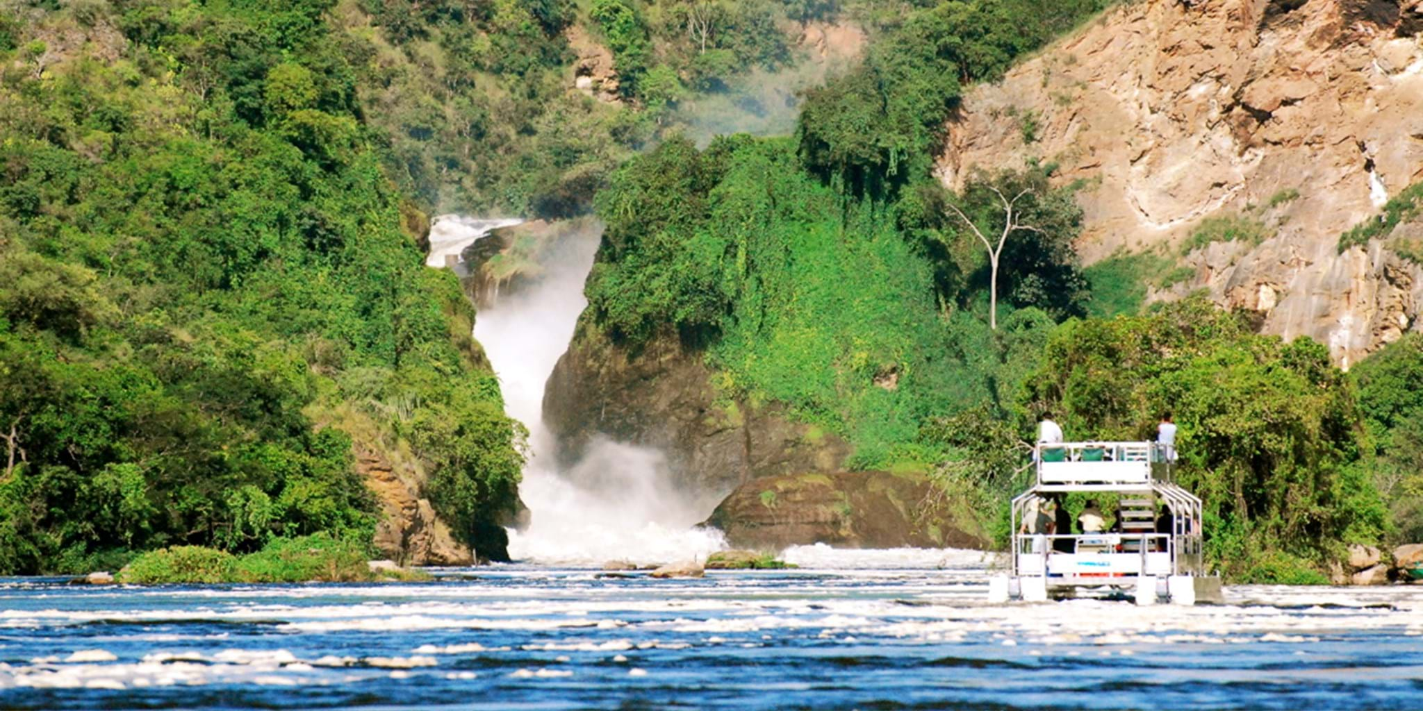 Top tourist activities in Uganda, boat cruise, Waterfalls in Uganda